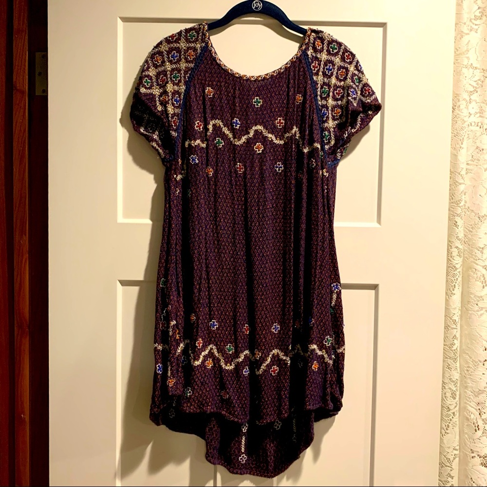 Beaded Woven Dress w/ Pockets and beautiful Embroidery